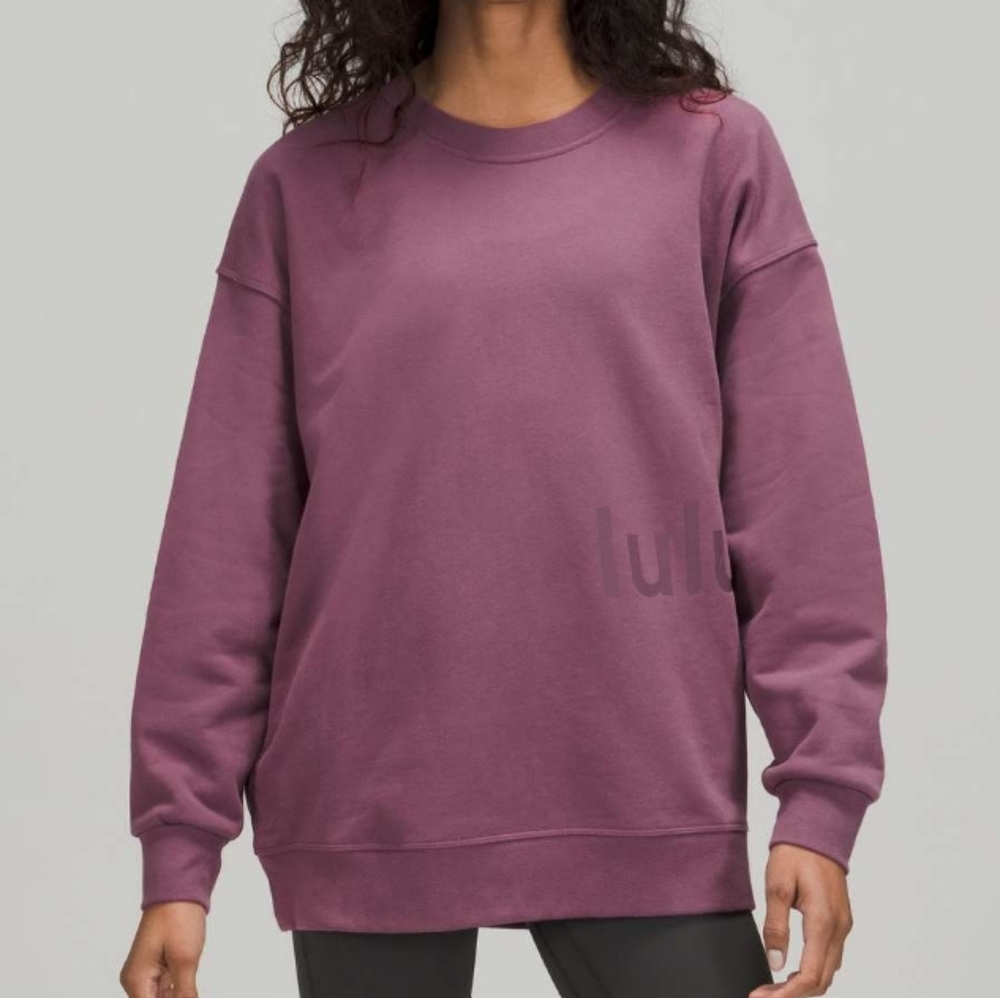 Lululemon Perfectly Oversized Crew Graphic Vintage Plum 12